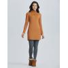 imagebaleaf Womens Fleece Dress Sweatshirt Winter Dress Tunic Long Warm Quarter Zip Up Pullover Jackets with Pocket OutdoorCaramel