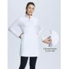 imagebaleaf Womens Fleece Dress Sweatshirt Winter Dress Tunic Long Warm Quarter Zip Up Pullover Jackets with Pocket OutdoorWhite