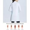 imagebaleaf Womens Fleece Dress Sweatshirt Winter Dress Tunic Long Warm Quarter Zip Up Pullover Jackets with Pocket OutdoorWhite