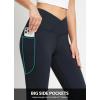 imagebaleaf Womens Fleece Lined Pants Winter Thermal Warm Flare Leggings Crossover Yoga Pants Bell Bottom with Pockets29black