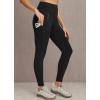 imagebaleaf Womens High Waist Leggings with Pocket Hiking Pants Tummy Control 3 Pocket for Athletic Outdoor RunningBlack