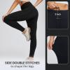 imagebaleaf Womens High Waist Leggings with Pocket Hiking Pants Tummy Control 3 Pocket for Athletic Outdoor RunningBlack