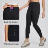 imagebaleaf Womens High Waist Leggings with Pocket Hiking Pants Tummy Control 3 Pocket for Athletic Outdoor RunningBlack