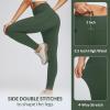 imagebaleaf Womens High Waist Leggings with Pocket Hiking Pants Tummy Control 3 Pocket for Athletic Outdoor RunningDark Army Green