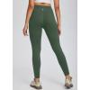 imagebaleaf Womens High Waist Leggings with Pocket Hiking Pants Tummy Control 3 Pocket for Athletic Outdoor RunningDark Army Green