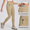 imagebaleaf Womens High Waist Leggings with Pocket Hiking Pants Tummy Control 3 Pocket for Athletic Outdoor RunningTannin