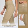 imagebaleaf Womens High Waist Leggings with Pocket Hiking Pants Tummy Control 3 Pocket for Athletic Outdoor RunningTannin