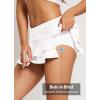 imagebaleaf Womens High Waisted Adjustable Drawstring Ruffle Swim Skirt Bottoms Modest Tummy Control Swim Skort with Pocket LinerWhite