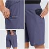 imagebaleaf Womens Hiking Long Shorts 9quot11quot Quick Dry Hiking Bermuda Cargo for Curvy Lightweight Knee Length Shorts Pockets9 Inch Blue