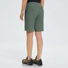 imagebaleaf Womens Hiking Long Shorts 9quot11quot Quick Dry Hiking Bermuda Cargo for Curvy Lightweight Knee Length Shorts Pockets9 Inch Dark Army Green
