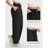 imagebaleaf Womens Hiking Pants Travel Wide Leg Pants with Pockts UPF 50 Loose Lightweight Water Resistant WorkBlack