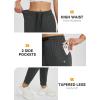 imagebaleaf Womens Joggers Pants Ultra Soft Comfy Sweat Pants Running Athletic Lounge Relaxed Fit Tapered Leg with PocketsHeather Black