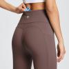 imagebaleaf Womens Leggings with Pockets Tummy Control Workout High Waisted Athletic Running 78 Ultra Soft Gym Yoga Ankle PantsDark Brown