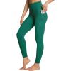 imagebaleaf Womens Leggings with Pockets Tummy Control Workout High Waisted Athletic Running 78 Ultra Soft Gym Yoga Ankle PantsDark Green