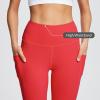imagebaleaf Womens Leggings with Pockets Tummy Control Workout High Waisted Athletic Running 78 Ultra Soft Gym Yoga Ankle PantsFiery Red