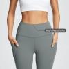 imagebaleaf Womens Leggings with Pockets Tummy Control Workout High Waisted Athletic Running 78 Ultra Soft Gym Yoga Ankle PantsGray
