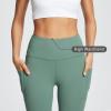 imagebaleaf Womens Leggings with Pockets Tummy Control Workout High Waisted Athletic Running 78 Ultra Soft Gym Yoga Ankle PantsGreen