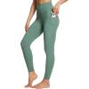 imagebaleaf Womens Leggings with Pockets Tummy Control Workout High Waisted Athletic Running 78 Ultra Soft Gym Yoga Ankle PantsGreen
