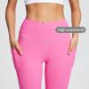 imagebaleaf Womens Leggings with Pockets Tummy Control Workout High Waisted Athletic Running 78 Ultra Soft Gym Yoga Ankle PantsHot Pink
