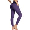 imagebaleaf Womens Leggings with Pockets Tummy Control Workout High Waisted Athletic Running 78 Ultra Soft Gym Yoga Ankle PantsShadow Purple