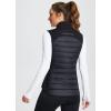 imagebaleaf Womens Lightweight Warm Puffer Vest Running Winter Hybrid Sleeveless Quilted Water Resistant JacketBlack