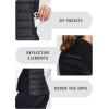 imagebaleaf Womens Lightweight Warm Puffer Vest Running Winter Hybrid Sleeveless Quilted Water Resistant JacketBlack