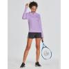 imagebaleaf Womens Long Sleeve Rash Guard with Face Cover UPF 50 Swim Shirts Sun Hoddie Lightweight Quick Dry Hiking Tops03purple
