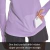 imagebaleaf Womens Long Sleeve Rash Guard with Face Cover UPF 50 Swim Shirts Sun Hoddie Lightweight Quick Dry Hiking Tops03purple