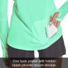 imagebaleaf Womens Long Sleeve Rash Guard with Face Cover UPF 50 Swim Shirts Sun Hoddie Lightweight Quick Dry Hiking TopsLight Green