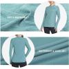 imagebaleaf Womens Long Sleeve Running Shirts Quick Dry Lightweight Pullover Workout Tops Athletic TShirts Moisture WickingLight Blue