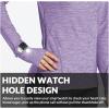 imagebaleaf Womens Long Sleeve Running Shirts Quick Dry Lightweight Pullover Workout Tops Athletic TShirts Moisture WickingSunset Purple