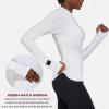 imagebaleaf Womens Long Sleeve Running Shirts Quick Dry Lightweight Pullover Workout Tops Athletic TShirts Moisture WickingWhite