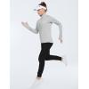 imagebaleaf Womens Long Sleeve Running Shirts UPF 50 Sun Protection Full Zip Athletic Jackets Lightweight Zipper PocketsGray