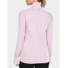 imagebaleaf Womens Long Sleeve Running Shirts UPF 50 Sun Protection Full Zip Athletic Jackets Lightweight Zipper PocketsPink