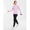 imagebaleaf Womens Long Sleeve Running Shirts UPF 50 Sun Protection Full Zip Athletic Jackets Lightweight Zipper PocketsPink