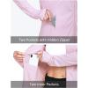 imagebaleaf Womens Long Sleeve Running Shirts UPF 50 Sun Protection Full Zip Athletic Jackets Lightweight Zipper PocketsPink