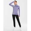 imagebaleaf Womens Long Sleeve Running Shirts UPF 50 Sun Protection Full Zip Athletic Jackets Lightweight Zipper PocketsPurple