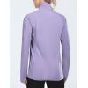 imagebaleaf Womens Long Sleeve Running Shirts UPF 50 Sun Protection Full Zip Athletic Jackets Lightweight Zipper PocketsPurple