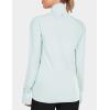 imagebaleaf Womens Long Sleeve Running Shirts UPF 50 Sun Protection Full Zip Athletic Jackets Lightweight Zipper PocketsSky Blue