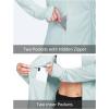 imagebaleaf Womens Long Sleeve Running Shirts UPF 50 Sun Protection Full Zip Athletic Jackets Lightweight Zipper PocketsSky Blue