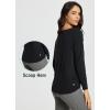 imagebaleaf Womens Long Sleeve Workout Tops Active Running Shirts Loose Fit Quick Dry Athletic SoftBlack