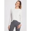 imagebaleaf Womens Long Sleeve Workout Tops Active Running Shirts Loose Fit Quick Dry Athletic SoftCrew Neckwhite