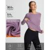 imagebaleaf Womens Long Sleeve Workout Tops Active Running Shirts Loose Fit Quick Dry Athletic SoftPurplesoft