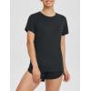 imagebaleaf Womens Running Shirts Short Sleeve Workout Athletic Tops Moisture Wicking Quick Dry Exercise Hiking UV Sun ShirtBlack