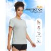 imagebaleaf Womens Running Shirts Short Sleeve Workout Athletic Tops Moisture Wicking Quick Dry Exercise Hiking UV Sun ShirtGray