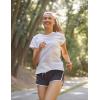 imagebaleaf Womens Running Shirts Short Sleeve Workout Athletic Tops Moisture Wicking Quick Dry Exercise Hiking UV Sun ShirtWhite