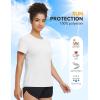 imagebaleaf Womens Running Shirts Short Sleeve Workout Athletic Tops Moisture Wicking Quick Dry Exercise Hiking UV Sun ShirtWhite