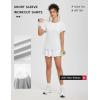 imagebaleaf Womens Running Shirts Short Sleeve Workout Athletic Tops Moisture Wicking Quick Dry Exercise Hiking UV Sun ShirtWhite