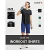imagebaleaf Womens Short Sleeve Workout Shirts Athletic Running Yoga Tops with Curved Hem Quick Dry Sun TShirt UPF 50Black