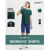 imagebaleaf Womens Short Sleeve Workout Shirts Athletic Running Yoga Tops with Curved Hem Quick Dry Sun TShirt UPF 50Green